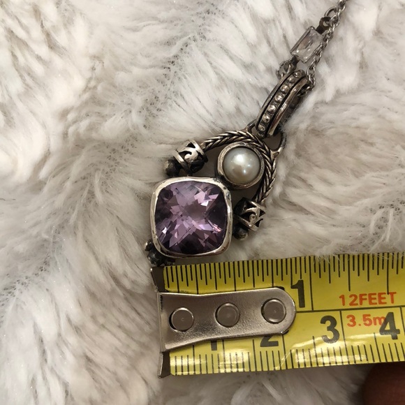 Gorgeous amethyst and pearl necklace - Picture 6 of 6